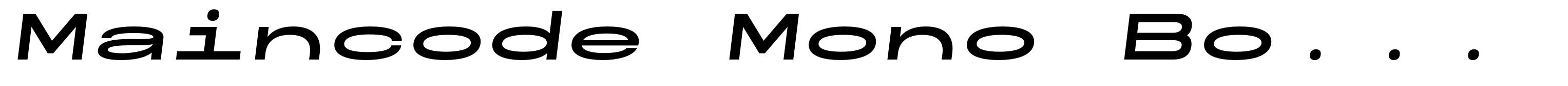 Maincode Mono Bold 200 Oblique